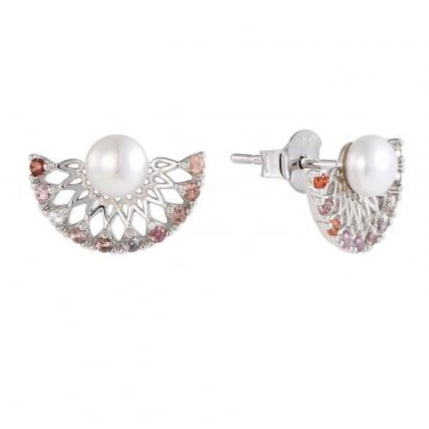 Lunaria stud earring