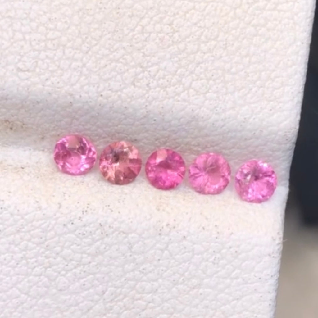 Cinq bracelet - Pink tourmaline