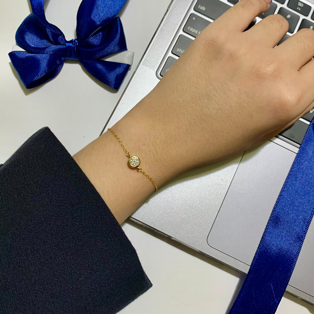 Solitaire bracelet (5mm) - Diamond