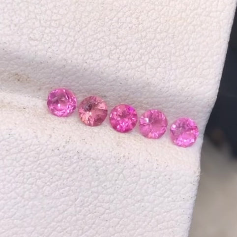 Cinq bracelet - Pink tourmaline