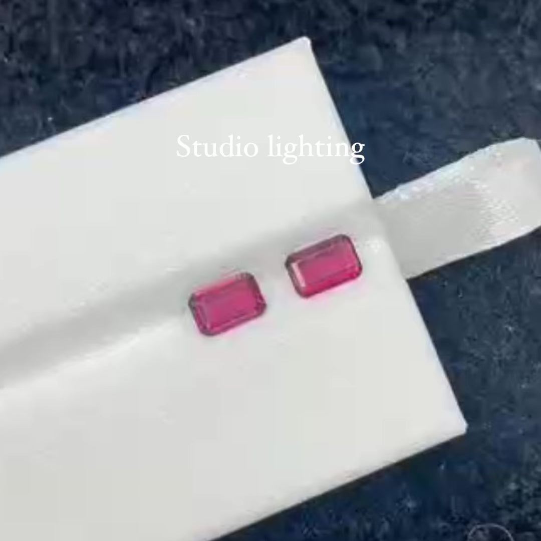 Custom Emerald Cut Earrings