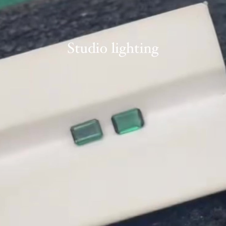 Custom Emerald Cut Earrings
